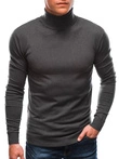 Sweter męski z golfem 162E - dark grey