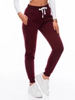 Spodnie damskie dresowe LARICA PLR277 - bordowe
