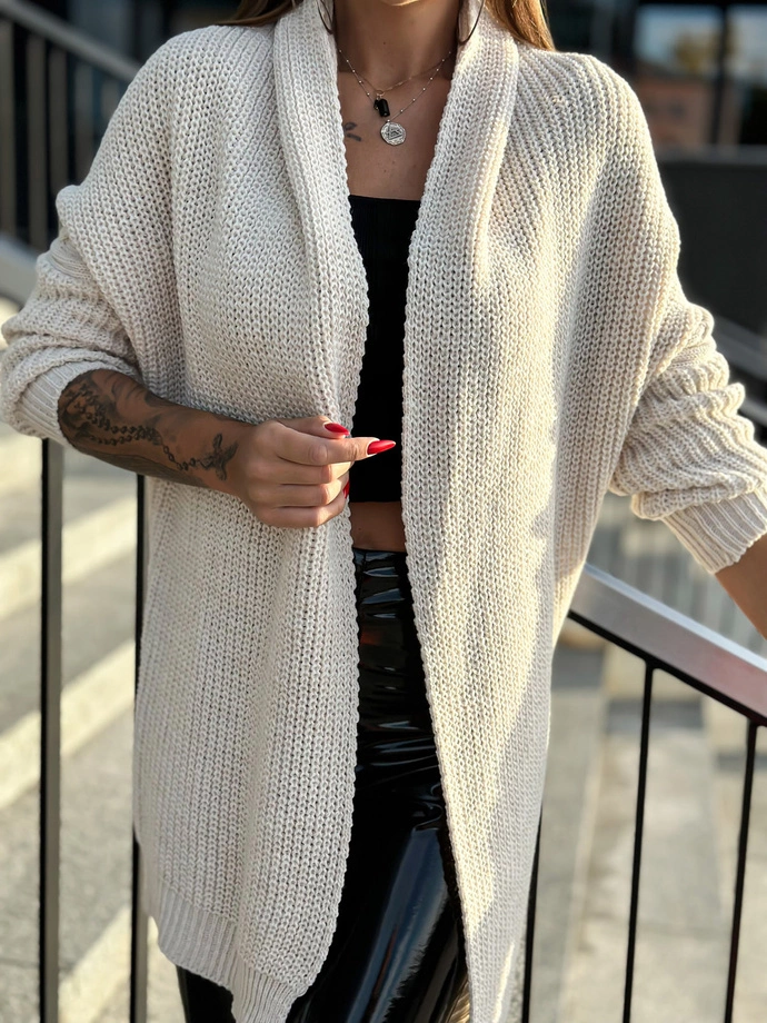 Sweter damski 022ELR - beżowy