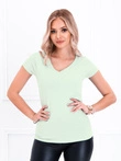 T-shirt damski basic 002SLR - limonkowy