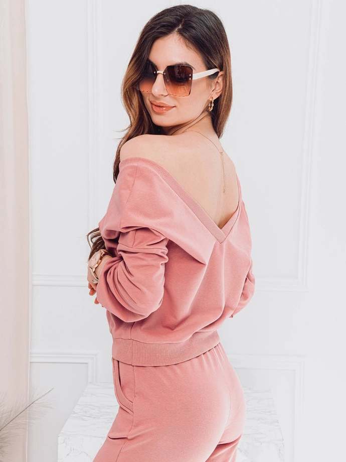 Bluza damska bez kaptura 014TLR - różowa