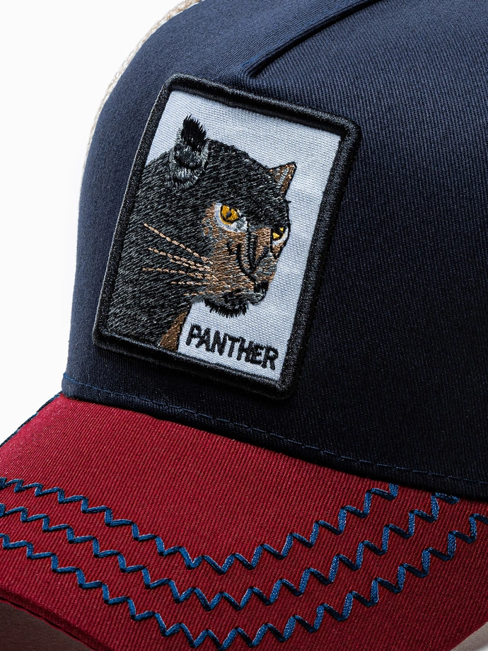 Czapka męska z daszkiem 114H - granatowa