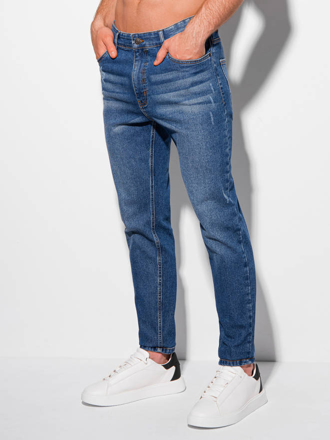 Spodnie męskie jeansowe 1116P - niebieskie
