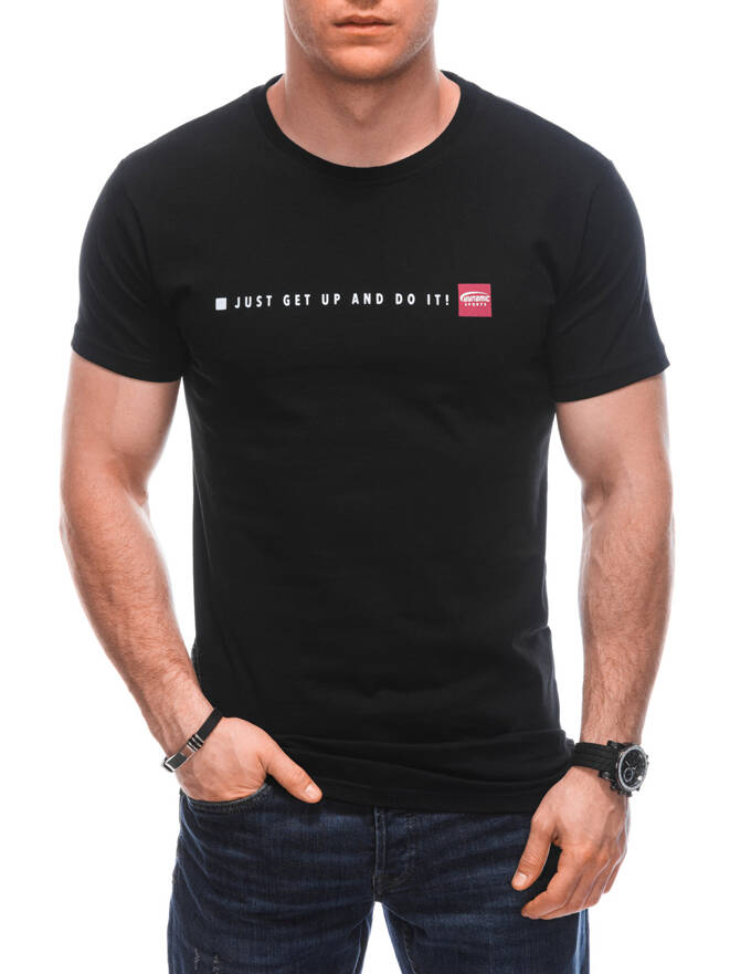 T-shirt męski z nadrukiem 1920S - czarny