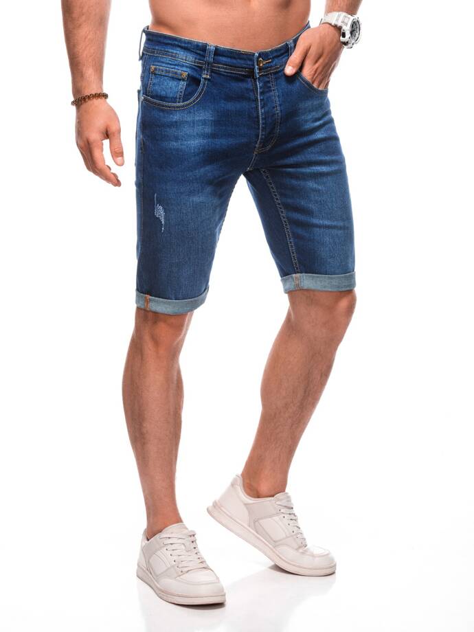 Krótkie spodenki męskie jeansowe 509W - niebieskie