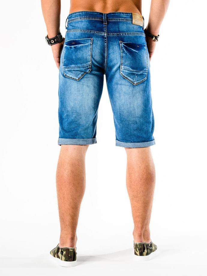 Spodenki męskie jeansowe 009W - niebieskie