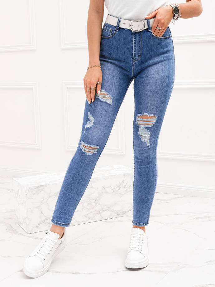 Spodnie damskie jeansowe 113PLR - niebieskie