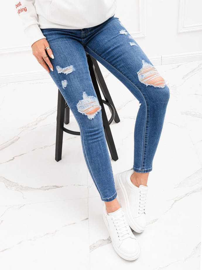 Spodnie damskie jeansowe 115PLR - niebieskie