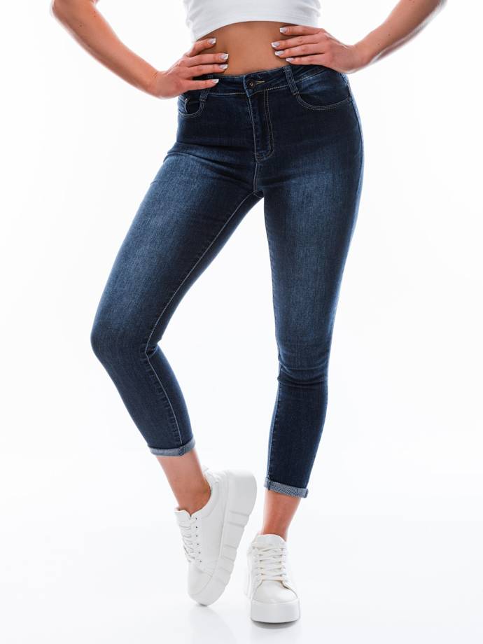 Spodnie damskie jeansowe 149PLR - granatowe