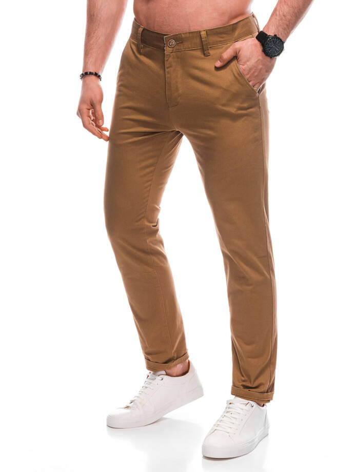 Spodnie męskie chino 1461P - camel