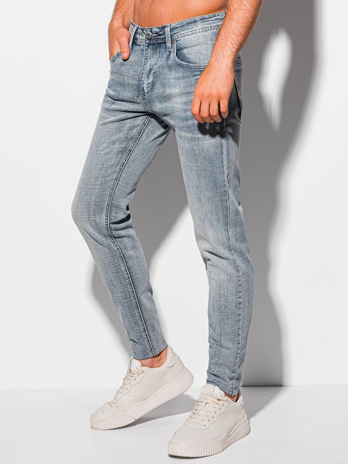 Spodnie męskie jeansowe 1106P - niebieskie