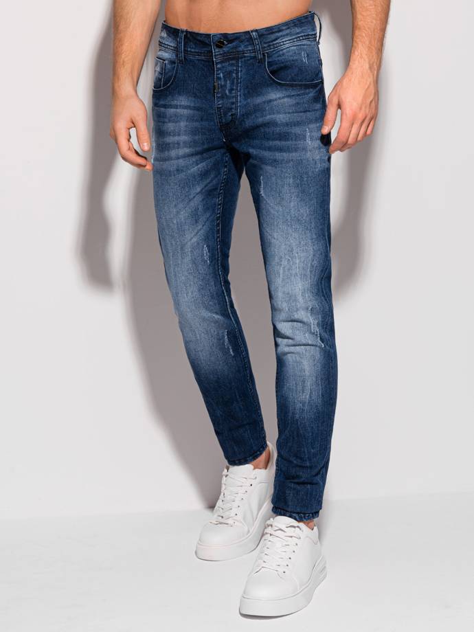 Spodnie męskie jeansowe 1309P - niebieskie