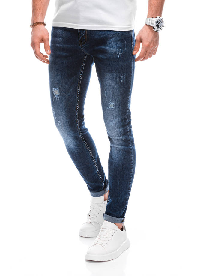 Spodnie męskie jeansowe 1321P - niebieskie