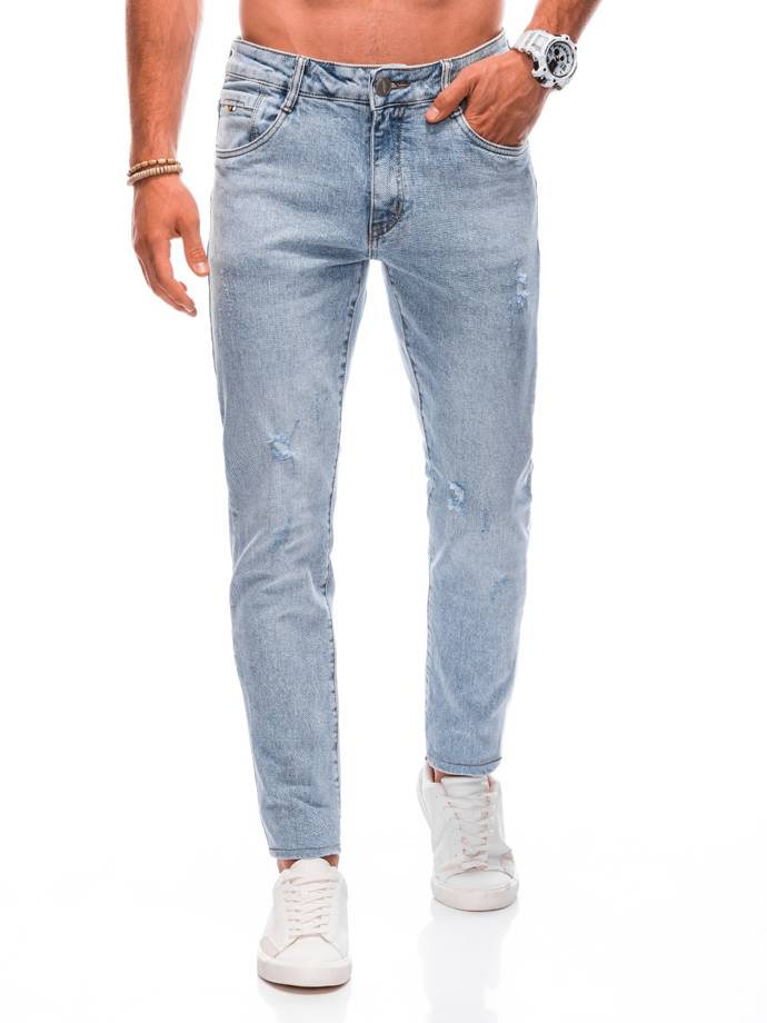 Spodnie męskie jeansowe 1367P - niebieskie