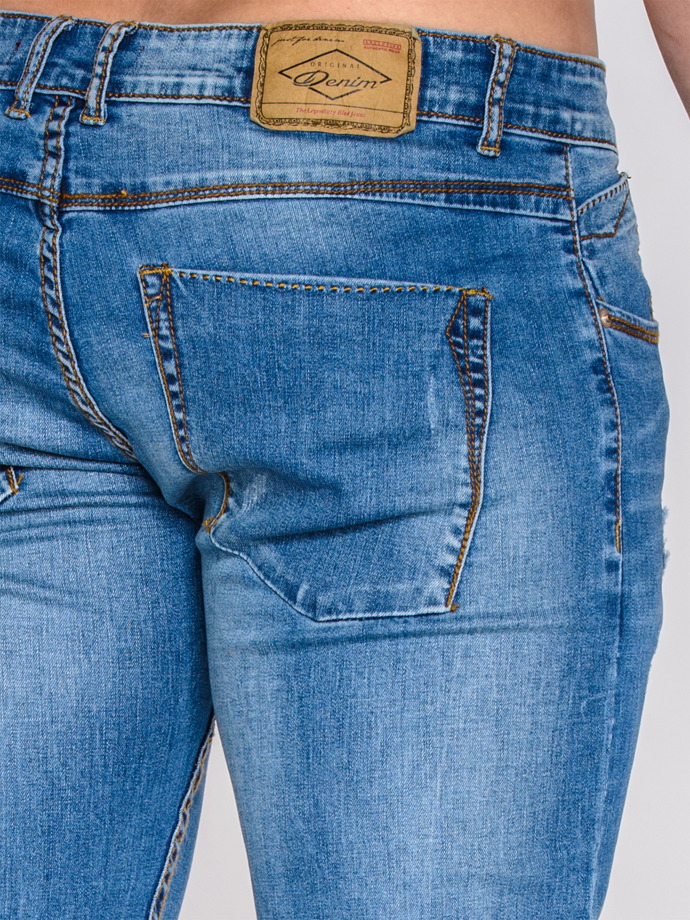 Spodnie męskie jeansowe 393P - niebieskie