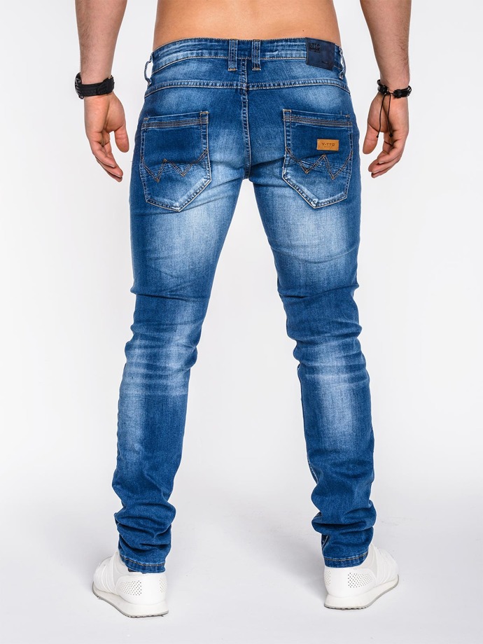 Spodnie męskie jeansowe 487P - niebieskie