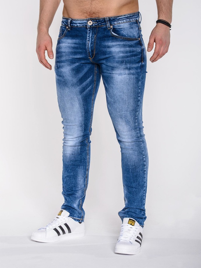 Spodnie męskie jeansowe 499P - niebieskie