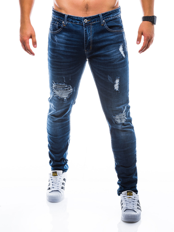 Spodnie męskie jeansowe 782P - granatowy