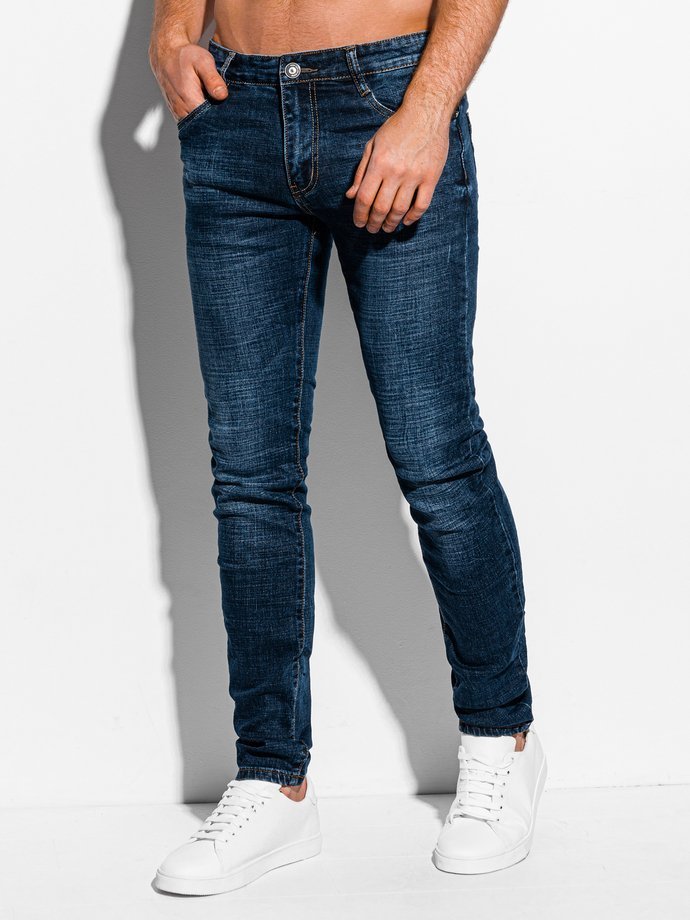 Spodnie męskie jeansowe 979P - ciemnoniebieskie