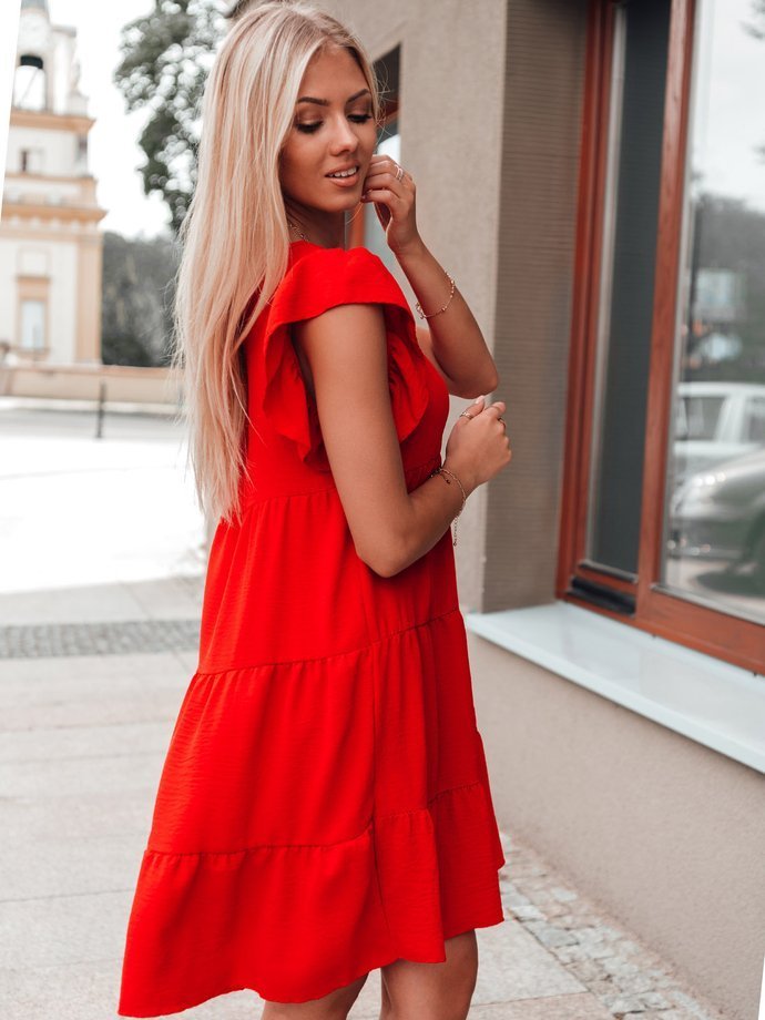 Sukienka damska 026DLR - czerwona