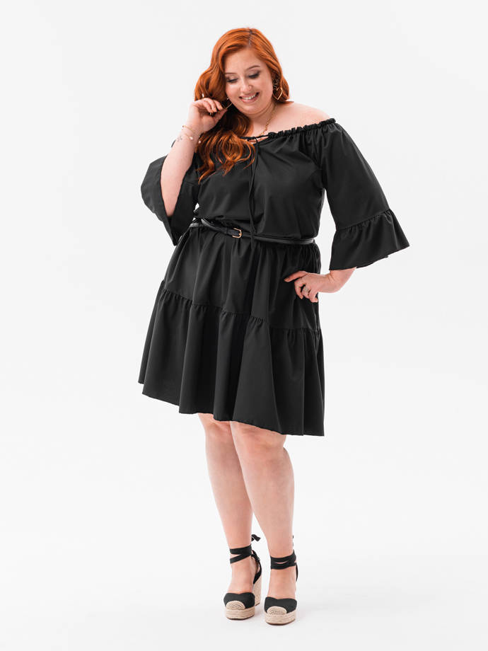 Sukienka damska Plus Size 060DLR - czarna