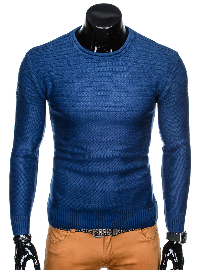 Sweter męski 136E - niebieski