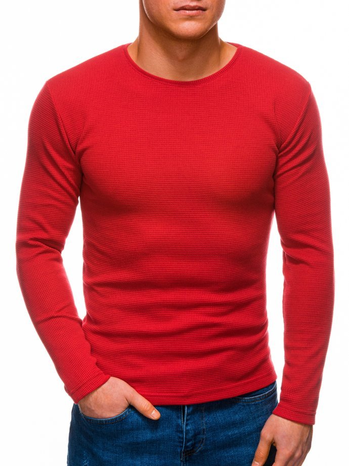 Sweter męski 175E - czerwony