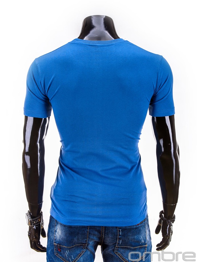 T-shirt S591 - niebieska