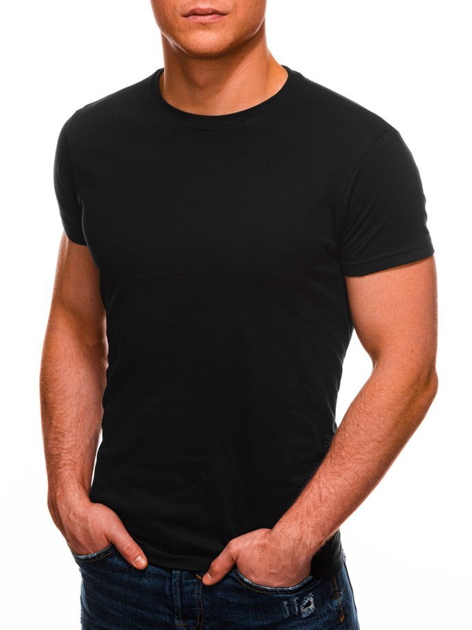 T-shirt męski basic 970S - czarny
