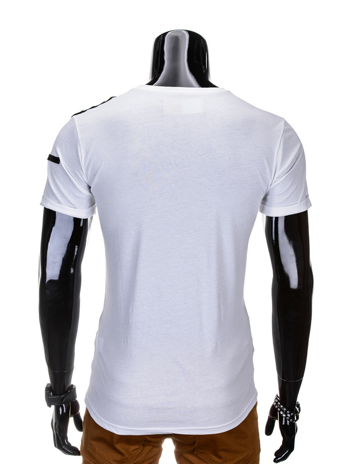T-shirt męski bez nadruku 701S - biały