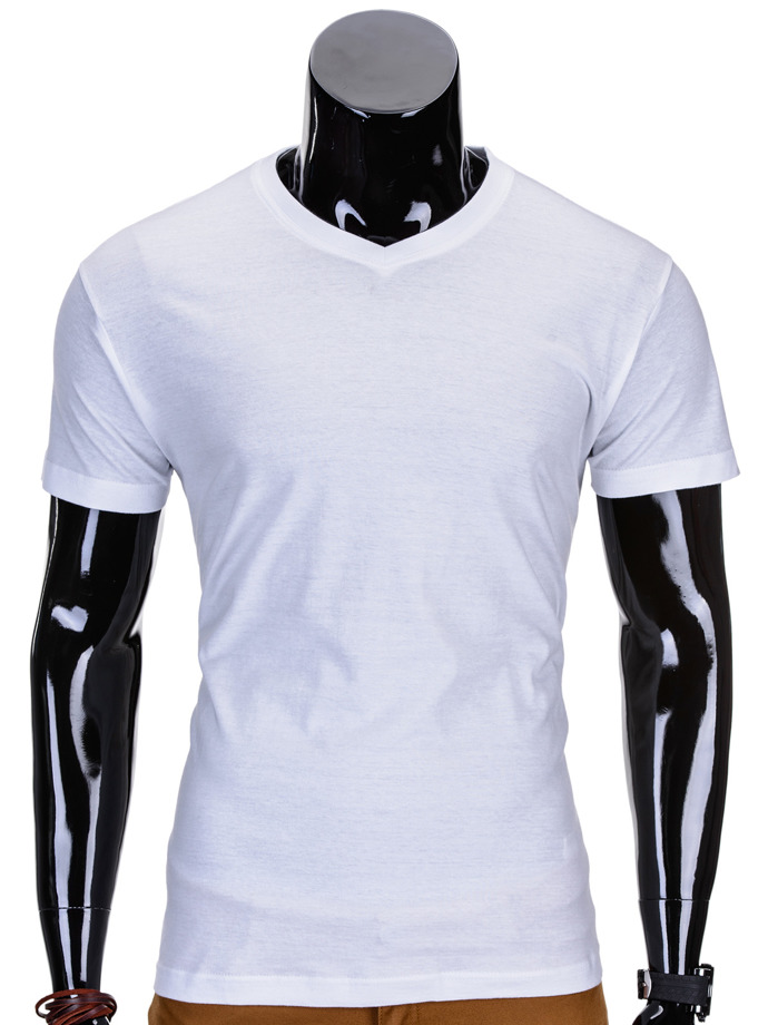 T-shirt męski bez nadruku 714S - biały